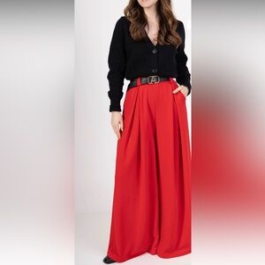 ShopEvelynne Wide Leg Red Palazzo Pants